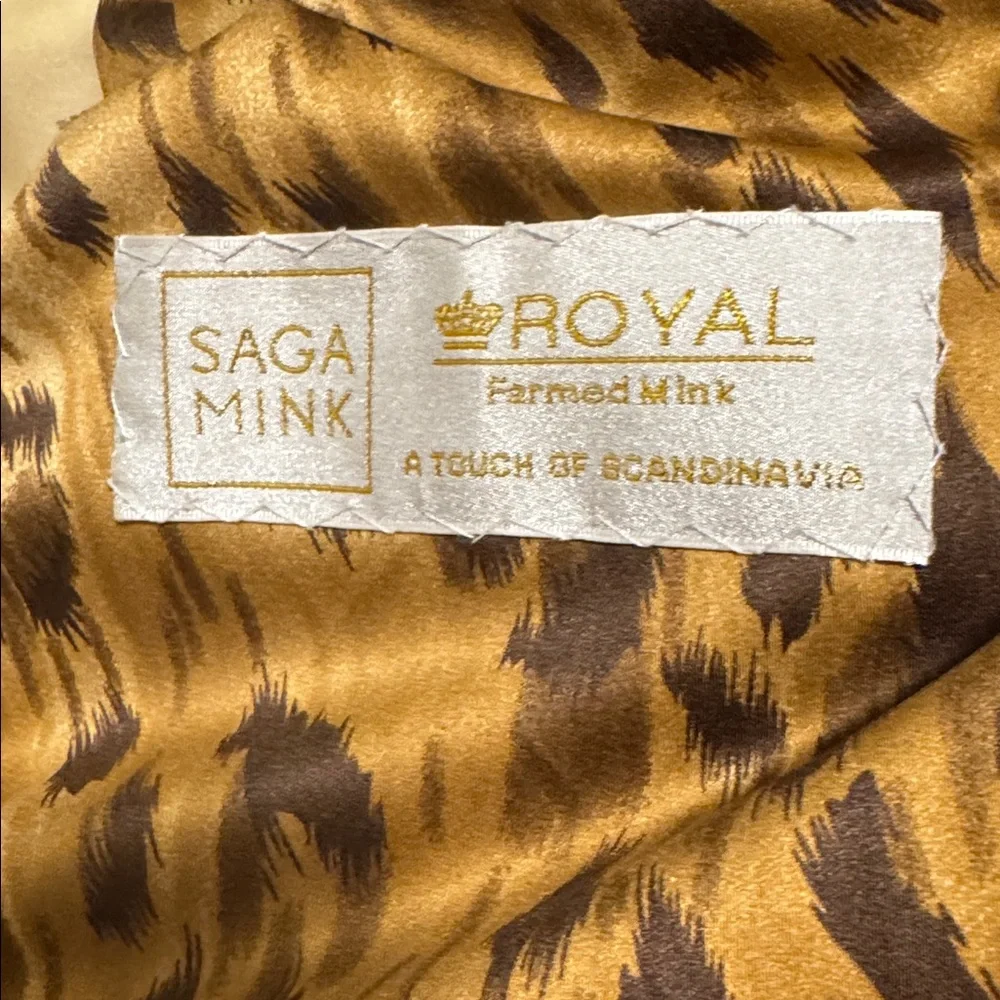 Luxurious Elegant Cream 100% Real mink Fur Coat - Picture 10 of 13